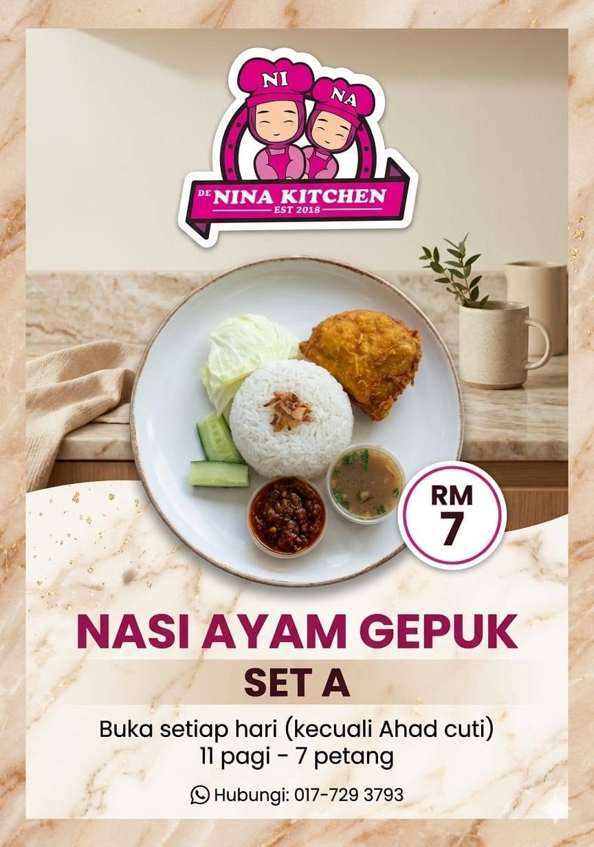 Nasi Ayam Gepuk Set A